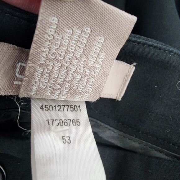 Chicos Womens Dress Pants Size 1.5 Short US 10 Black Straight Mid Rise Stretch - Picture 8 of 8